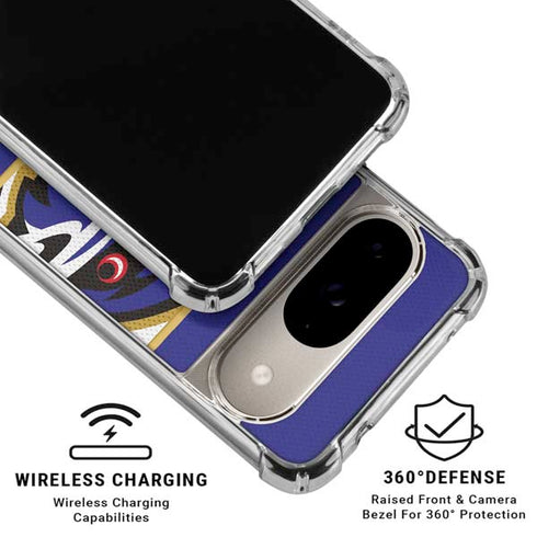 NFL Baltimore Ravens Zone Block Google Pixel 10 Clear Case